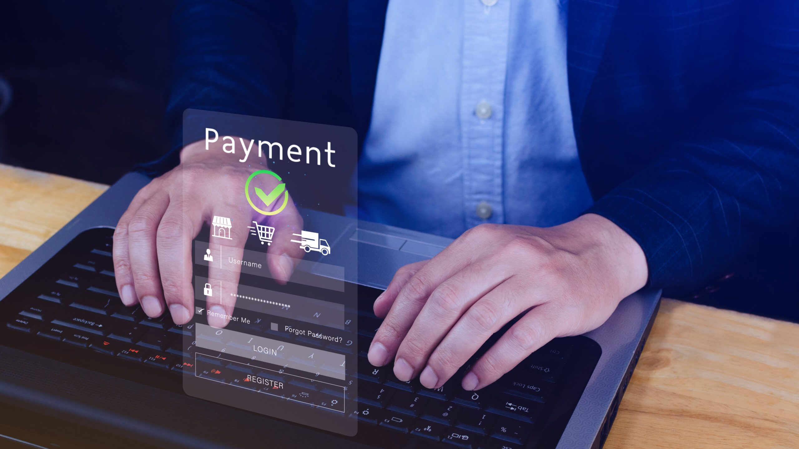 Digital online payment concept, Business with online payment and shopping online payment, banking, Online Money Transfer Confirmed, Concept online banking, payment transfer.