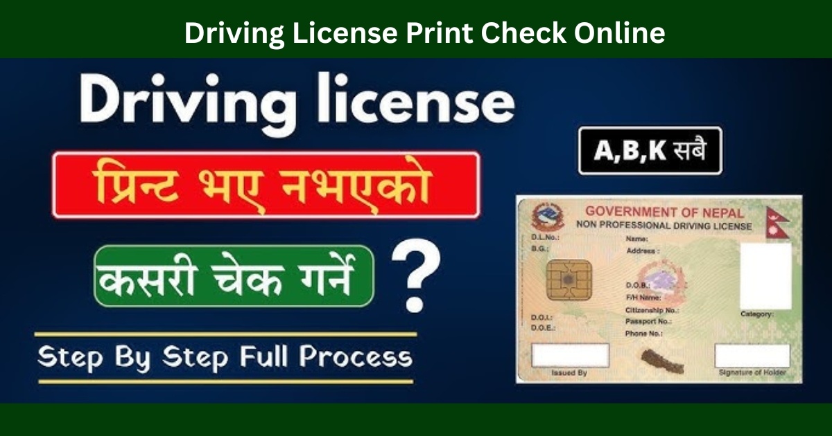 Driving License Print Check Online – Complete Guide for Nepal (Smart License 2026)