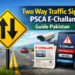 Learn the two way traffic sign meaning, test questions, rules in Pakistan, and how violations lead to PSCA e-challan fines. Complete guide 2026.