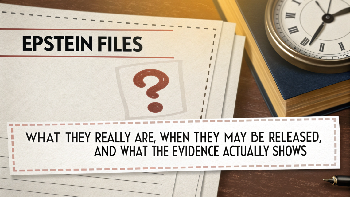 Epstein Files: What They Really Are, When They May Be Released, and What the Evidence Actually Shows